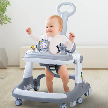 Multi-functional 3in1 Baby Monkey Musical Walker - Gray